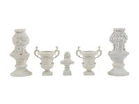 Six Bisque Porcelain Articles
