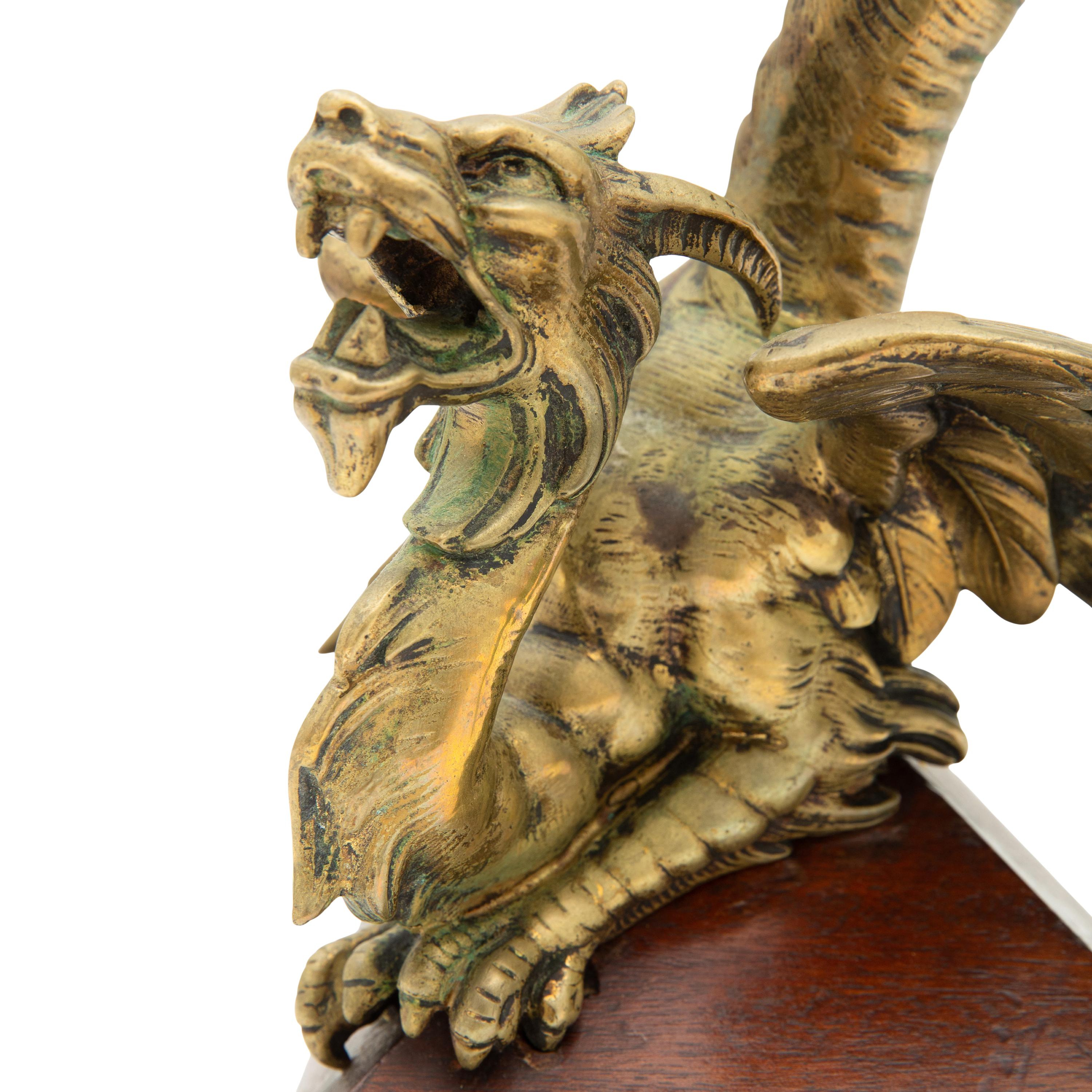 A Continental Bronze Model of a Wyvern