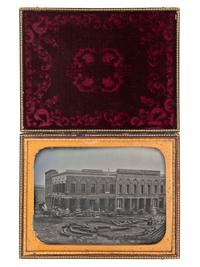 [CALIFORNIA - EARLY PHOTOGRAPHY]. Whole plate daguerreotype of San Francisco, California. Circa 1852-1853.