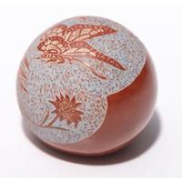 Sgraffito Seed Jar, with Butterfly