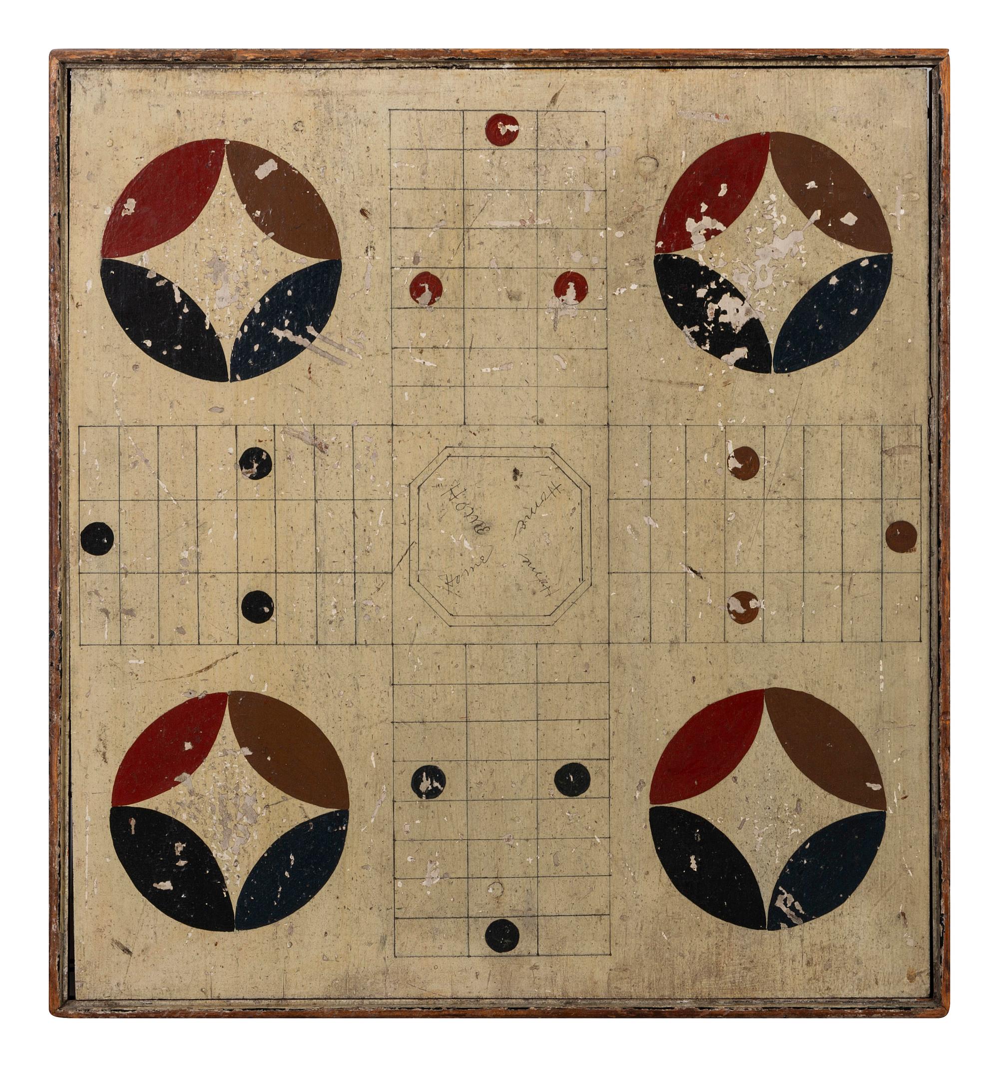 Four Paint Decorated Checker Boards