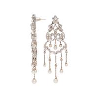 PENNY PREVILLE, DIAMOND AND CULTURED PEARL EARRINGS