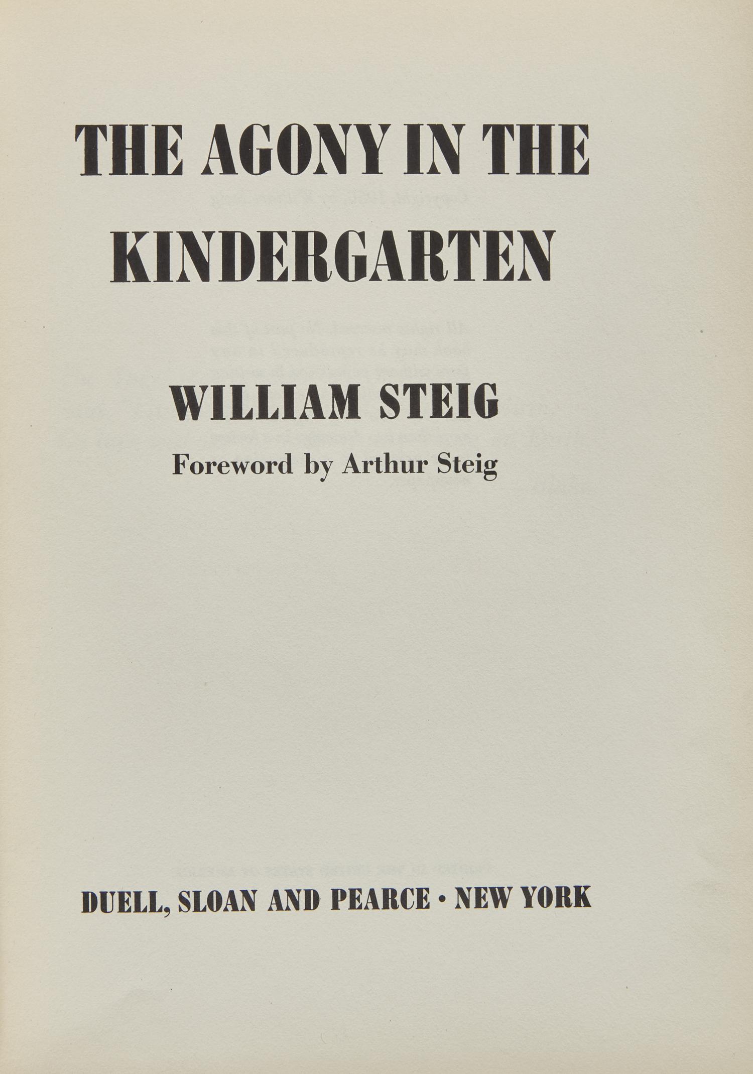 Steig, William. Original Maquette for "The Agony in the Kindergarten"