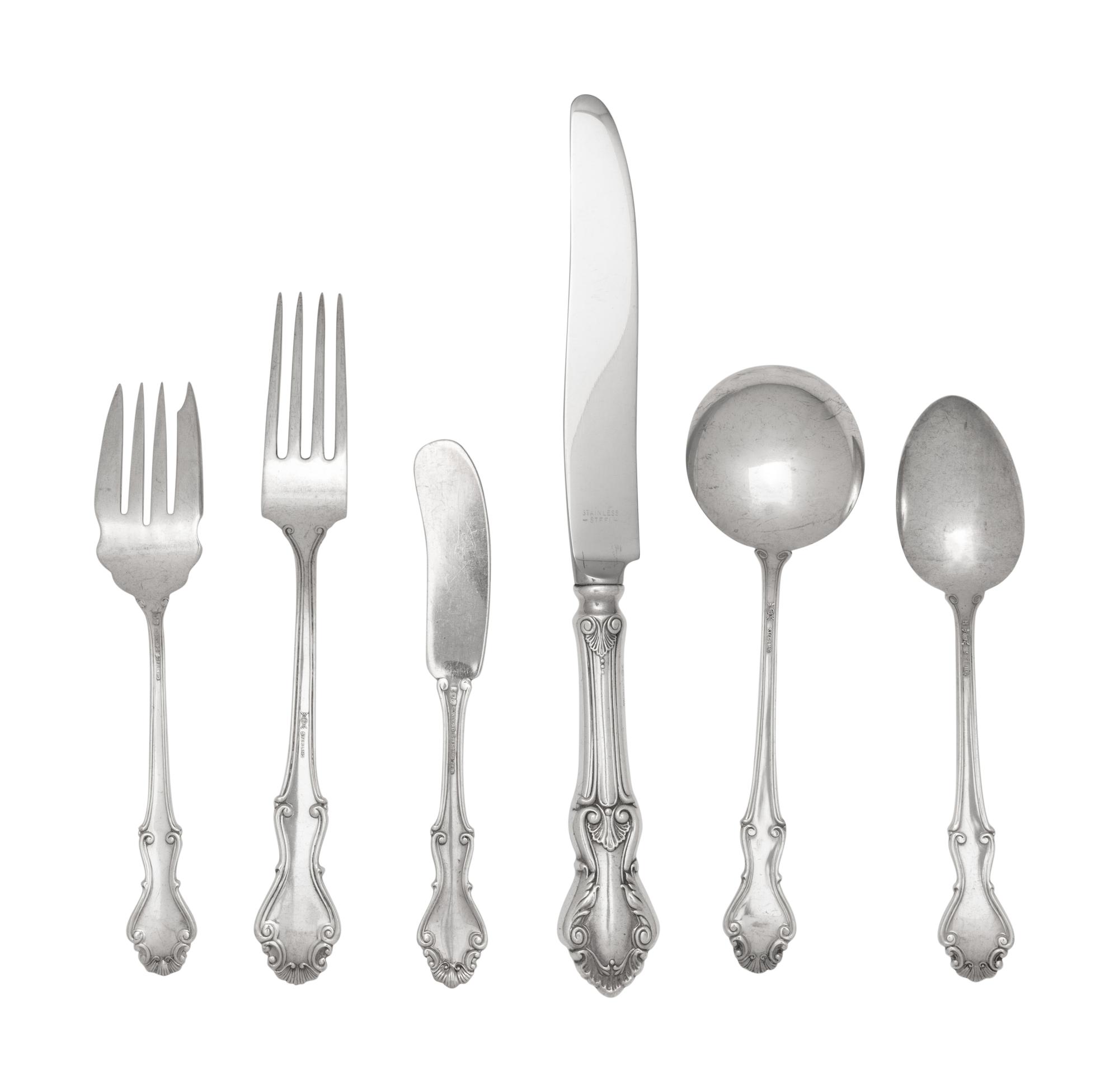 An American Silver Flatware Service