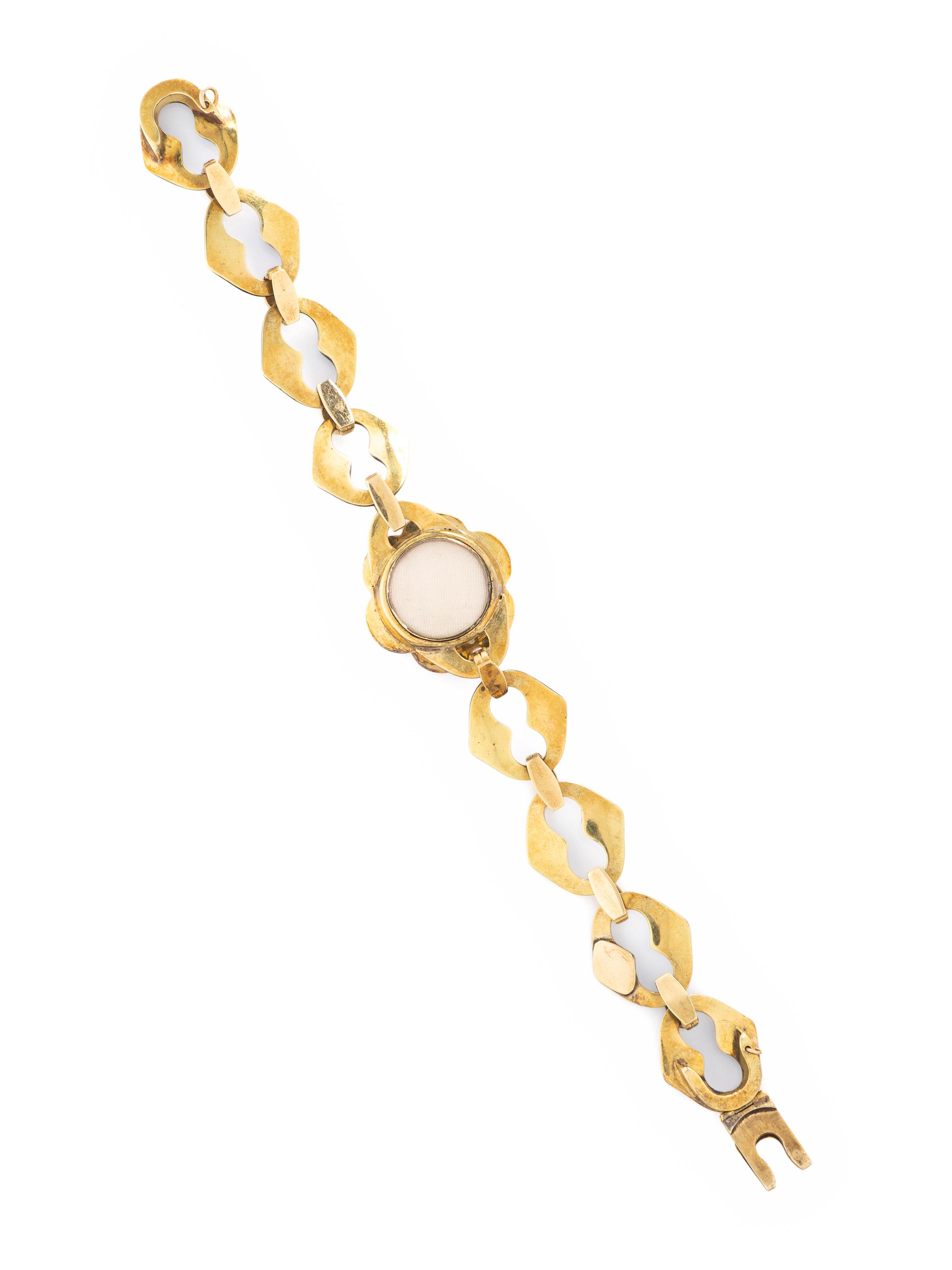 ANTIQUE, YELLOW GOLD, DIAMOND, SEED PEARL, AND ENAMEL INSECT BRACELET