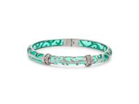 ANGELIQUE DE PARIS, 'VERANDA' RESIN AND SILVER BANGLE BRACELET