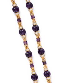 AMETHYST AND DIAMOND NECKLACE