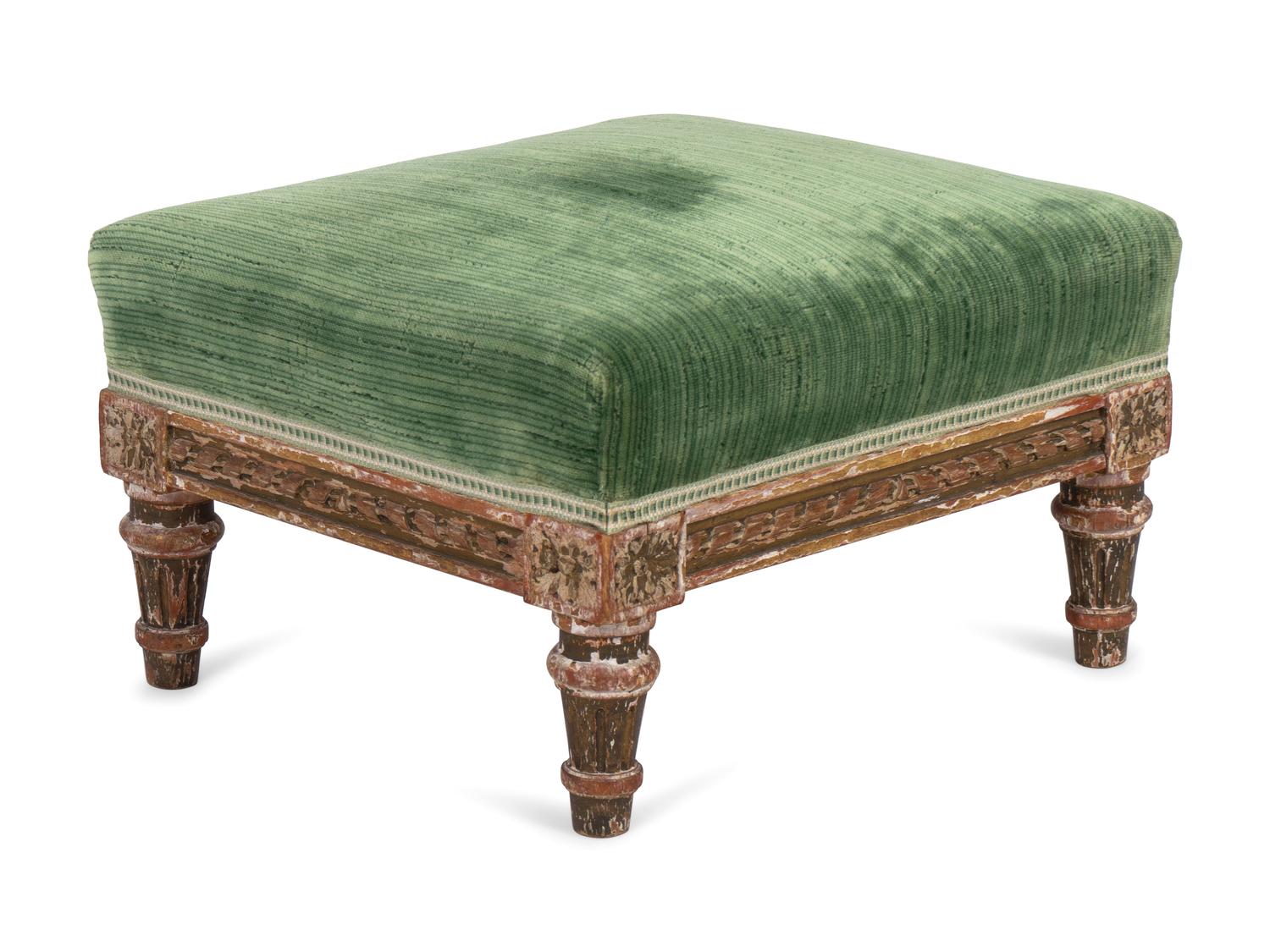 A Louis XVI Giltwood Small Tabouret — LATE 18TH CENTURY