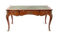 A Louis XVI Style Gilt Metal Mounted Bureau Plat Height 31 x width 62 x depth 33 inches. — 20TH CENTURY