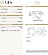 1.38 CARAT ROUND BRILLIANT CUT DIAMOND