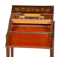 A Continental Inlaid Lap Desk on Stand