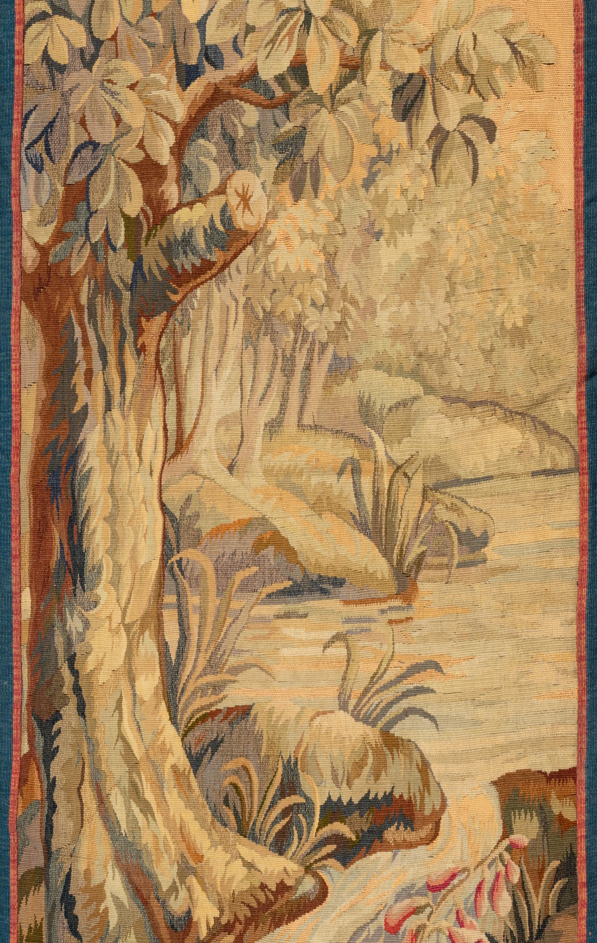 A Pair of Aubusson Wool Tapestry Panels