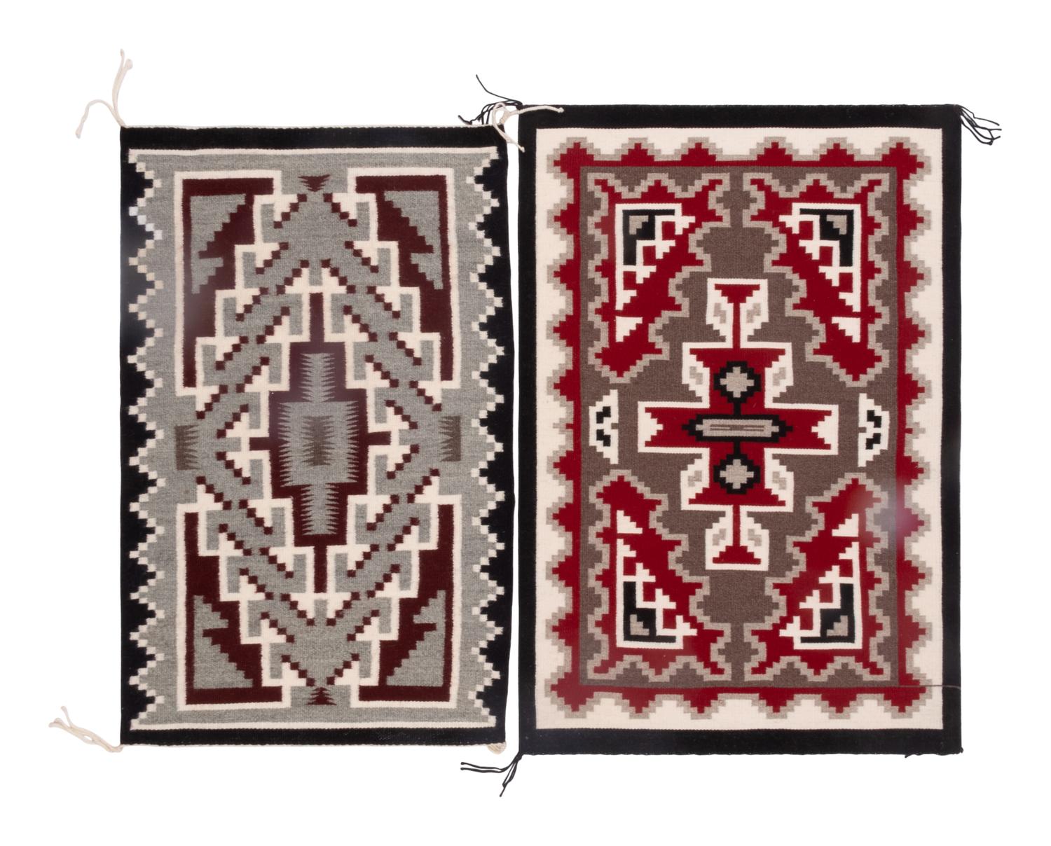 Navajo Two Grey Hills Weavings / Rugs