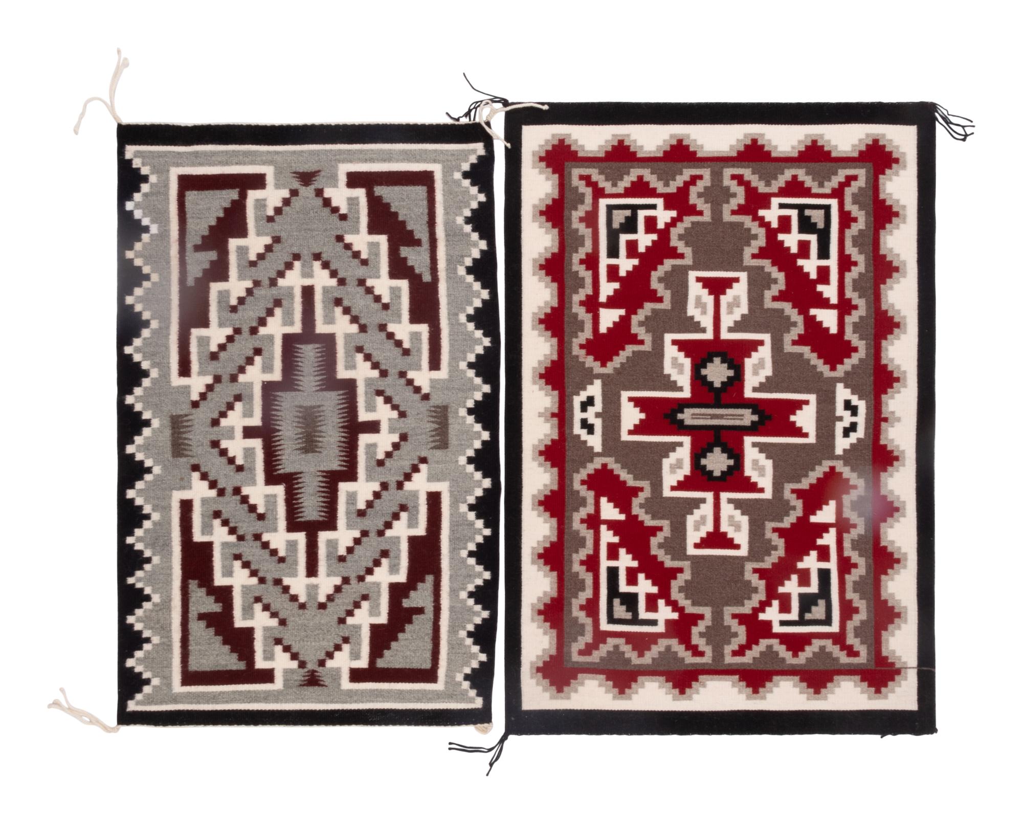 Navajo Two Grey Hills Weavings / Rugs