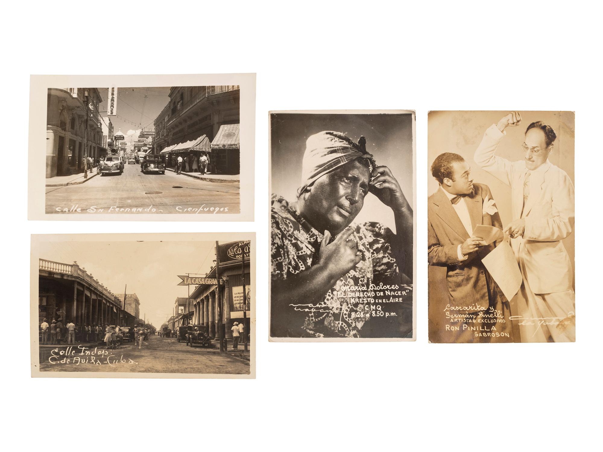 [EARLY PHOTOGRAPHY] -- [CUBA]. A group of 24 real photo postcards of Cuban scenes and personalities, including: