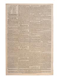 [PRE-REVOLUTIONARY WAR]. The Glocester Journal . Vol. XLV, No. 2306. Gloucester, England: R. Raikes, 4 August 1766.