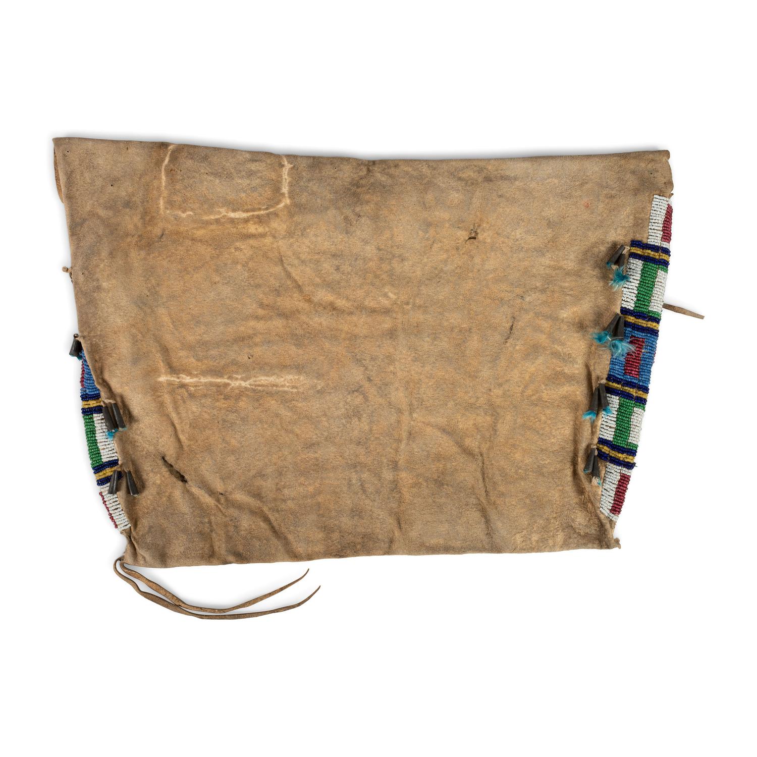 Sioux Beaded and Quilled Hide Possible Bag