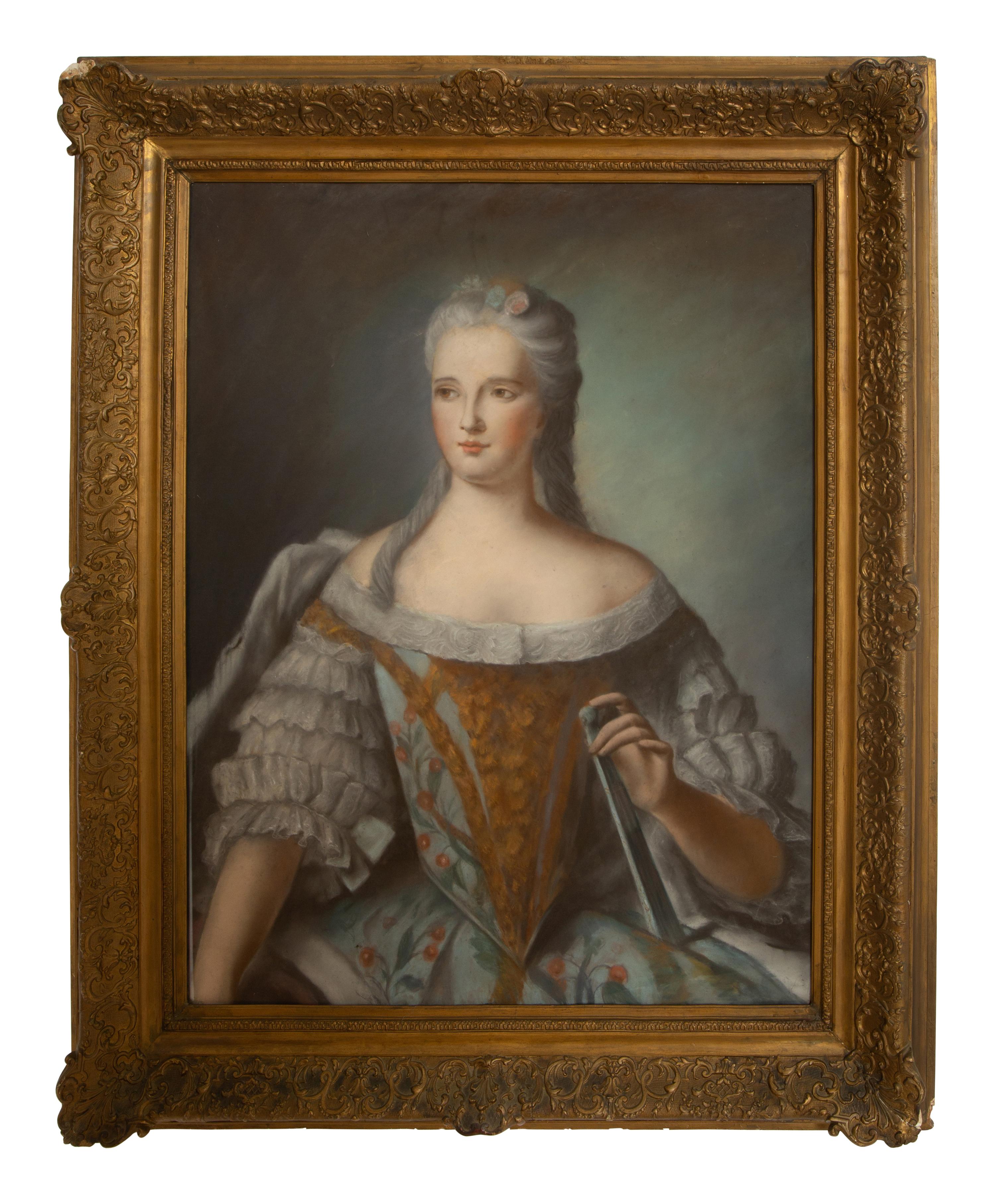 Portrait of a Lady with a Fan, Circa 1830