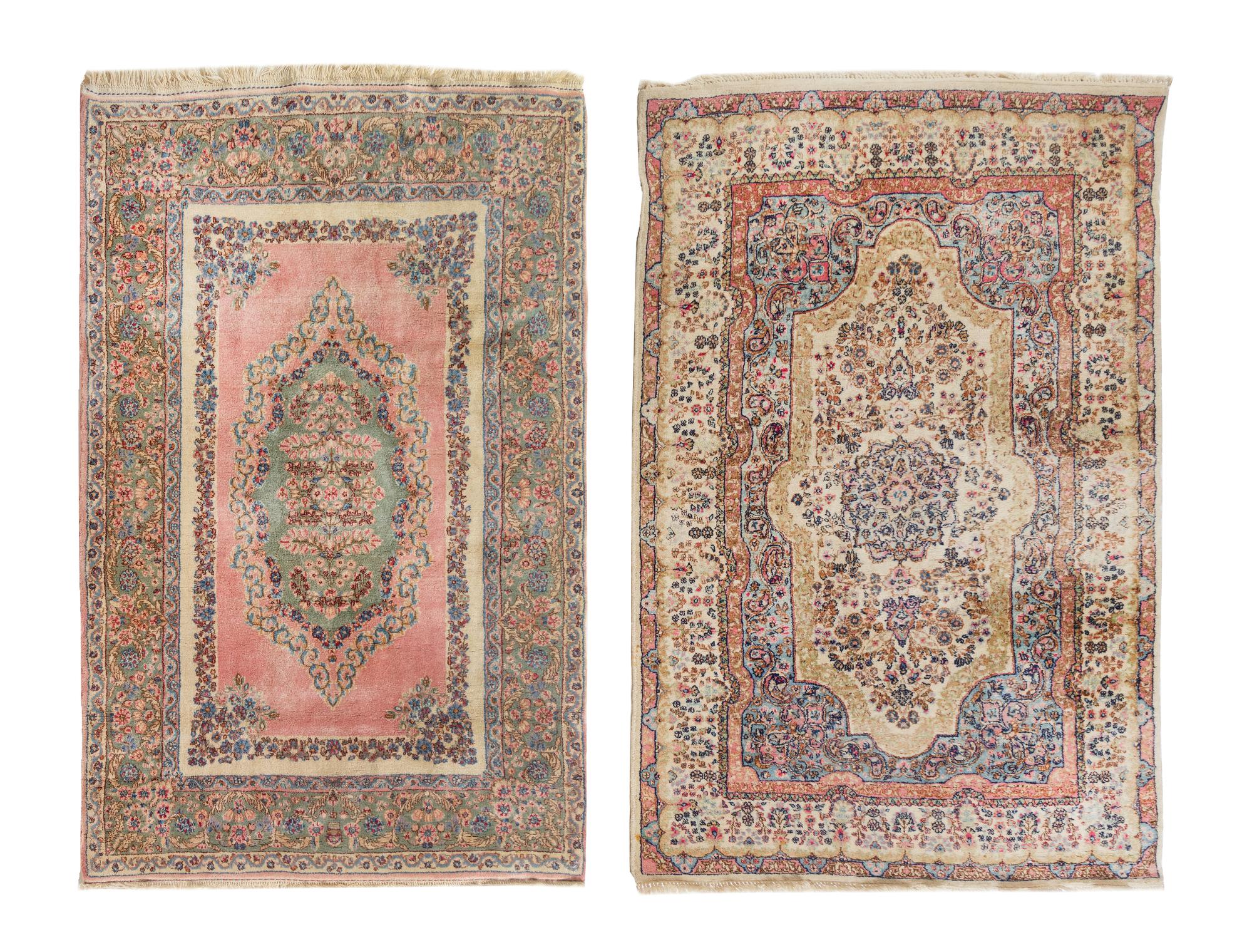 Two Kirman Wool Rugs