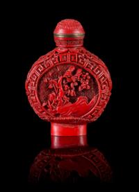 A Plastic Snuff Bottle. Height 2 3/4 inches.