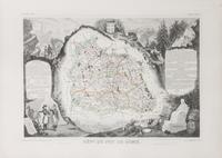 A Collection of Twelve French Engravings, 19TH CENTURY, comprising maps of wine-producing regions from Atlas National Illustre, unframe