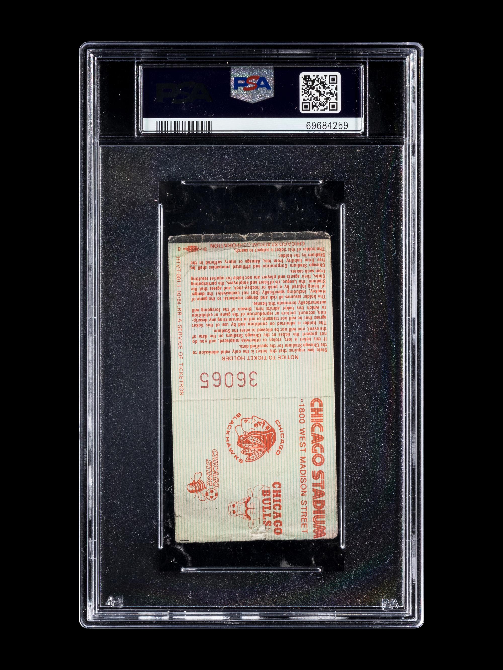 An October 26, 1984 Chicago Bulls vs. Washington Bullets Michael Jordan NBA Debut Ticket Stub / Chicago Stadium Box Office Example (PSA Authentic)