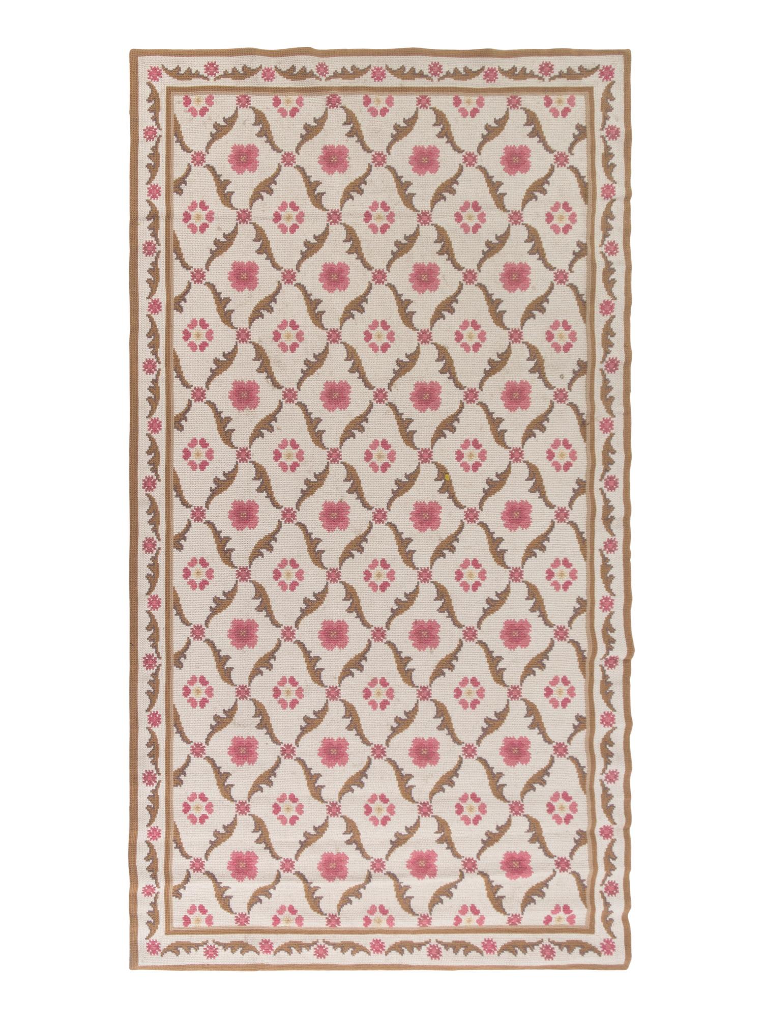 An English Wool Chain-Stitch Rug
