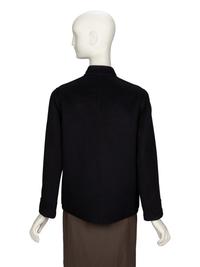 PRADA, BLACK DOUBLE-FACED JACKET