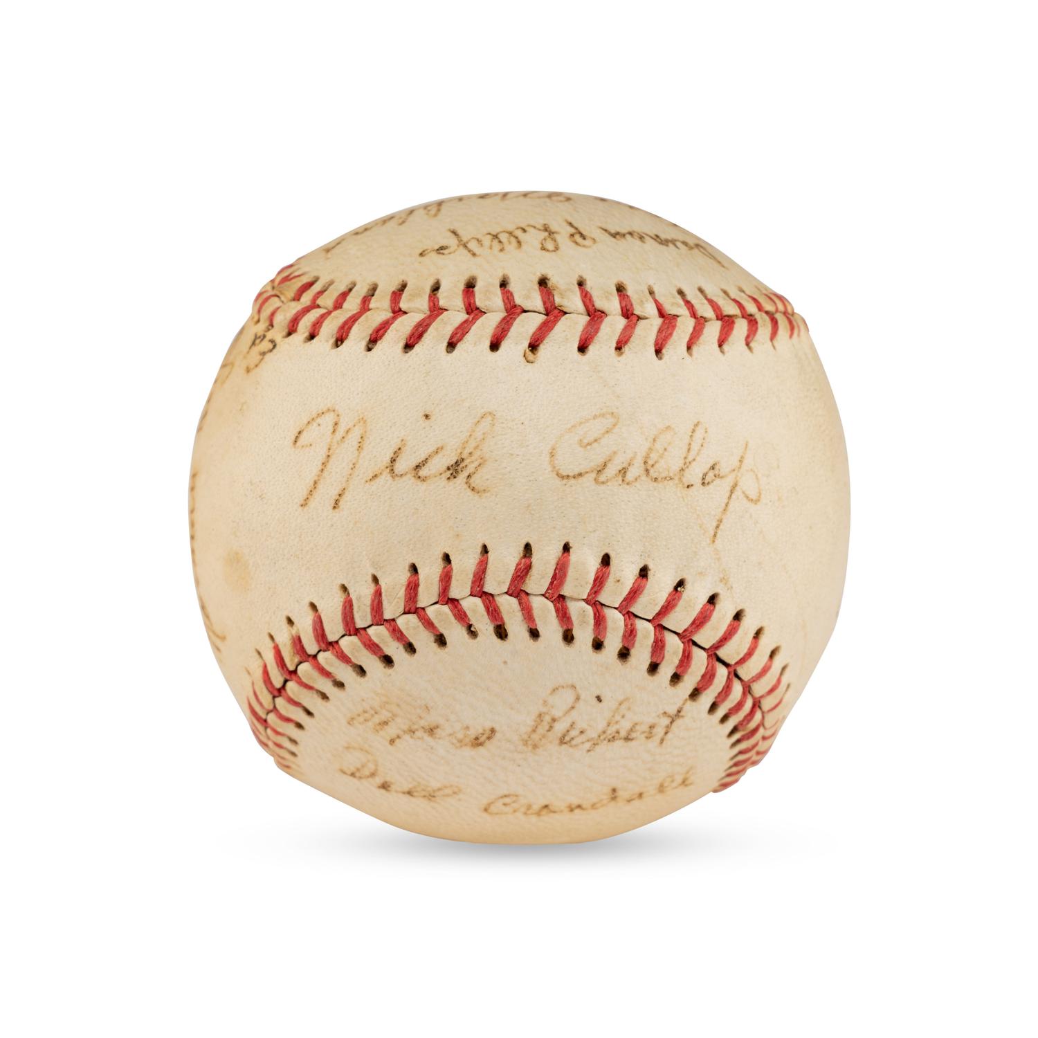 A 1948 Milwaukee Brewers Team Signed Autograph Baseball