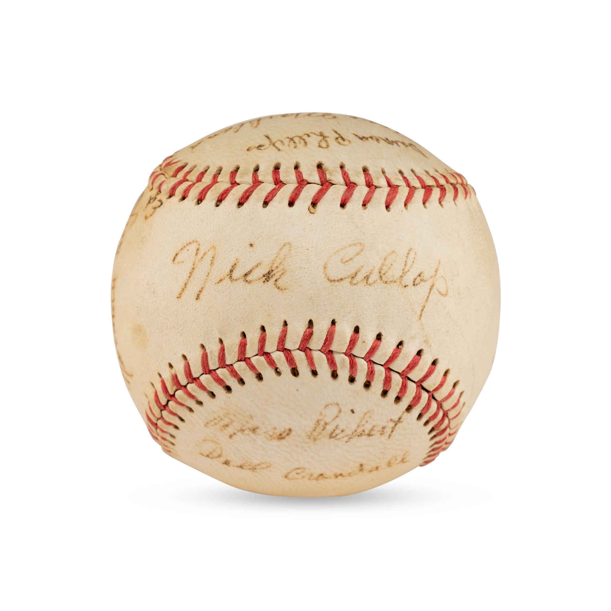 A 1948 Milwaukee Brewers Team Signed Autograph Baseball