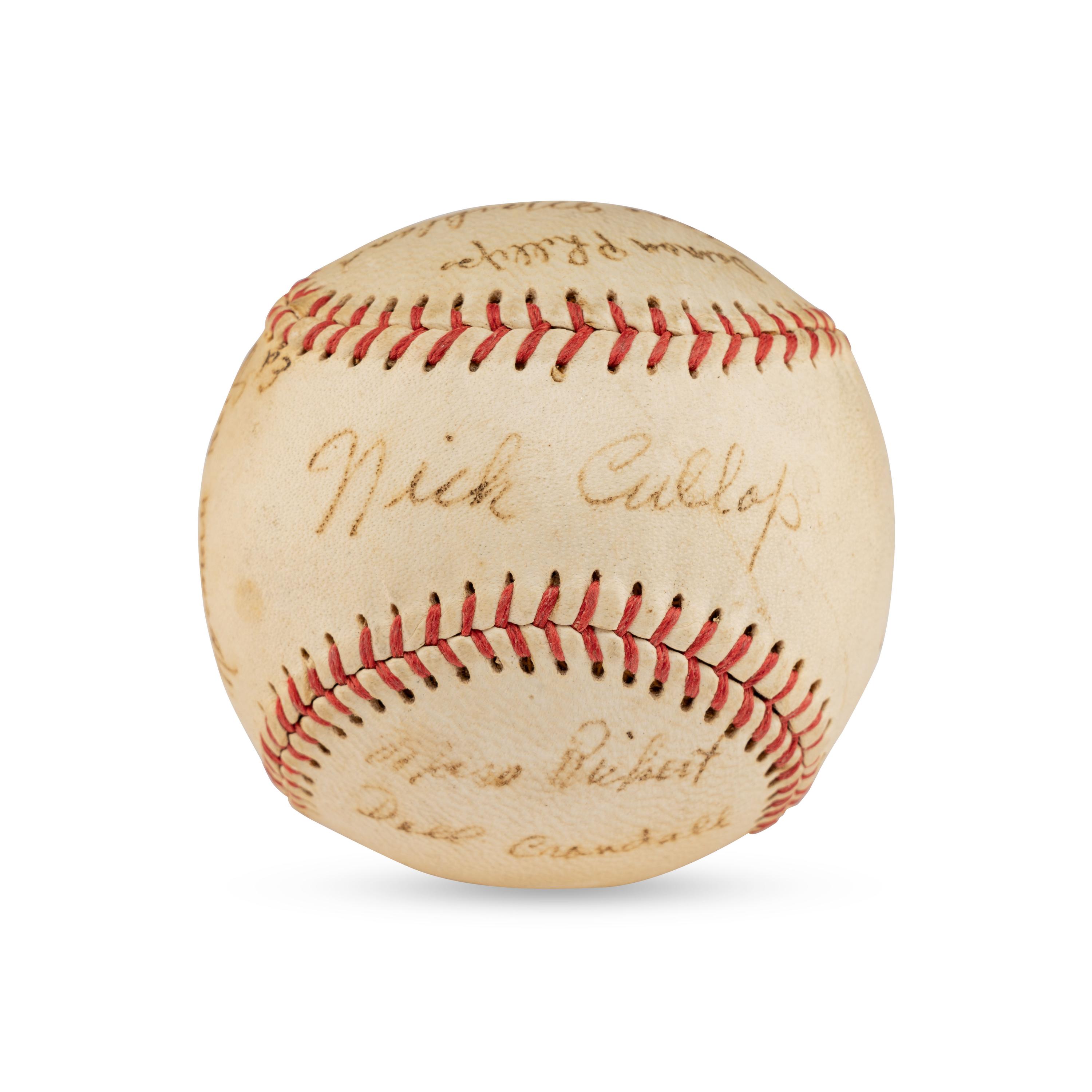 A 1948 Milwaukee Brewers Team Signed Autograph Baseball