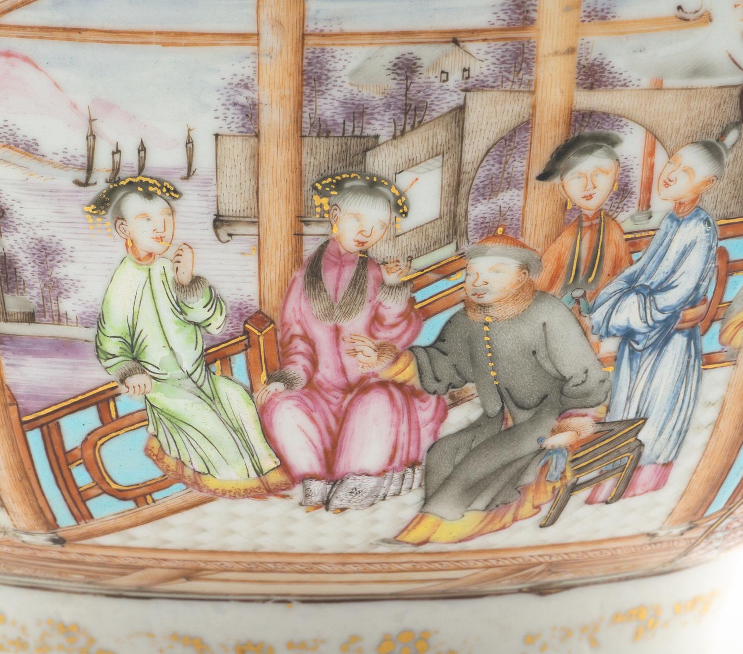 A Chinese Export Porcelain Punch Bowl