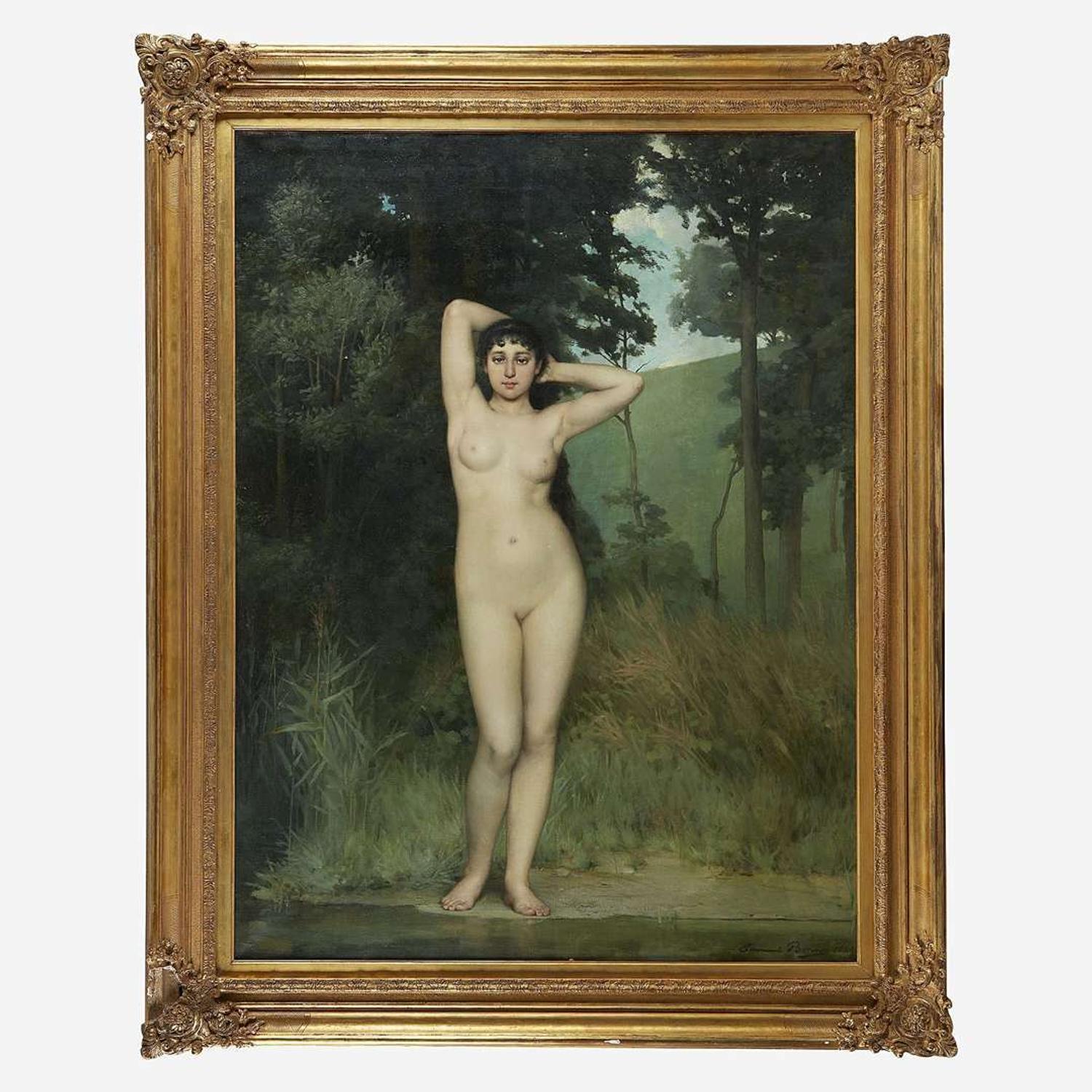 Emmanuel Benner (French, 1836–1896) Nu Debout Près d'une Rive