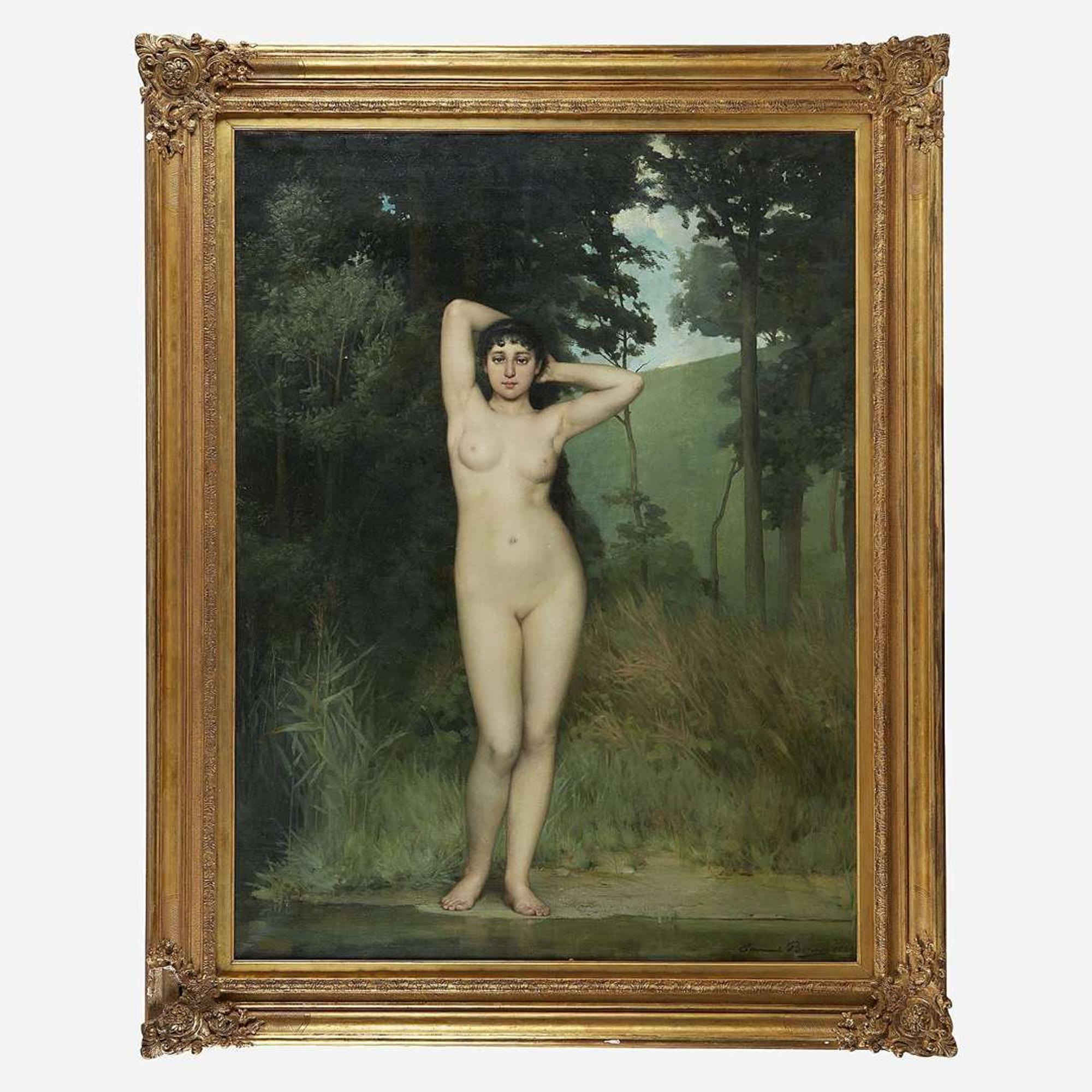 Emmanuel Benner (French, 1836–1896) Nu Debout Près d'une Rive