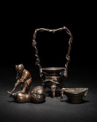 Three Japanese Bronze Articles