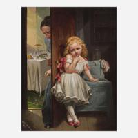 Lilly Martin Spencer (American, 1822-1902) Young Girl Behind Doorway