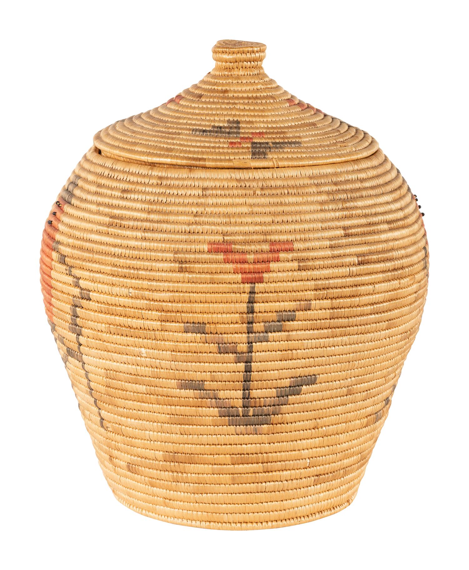Alaskan Figural "Mr. Peanut" Lidded Basket