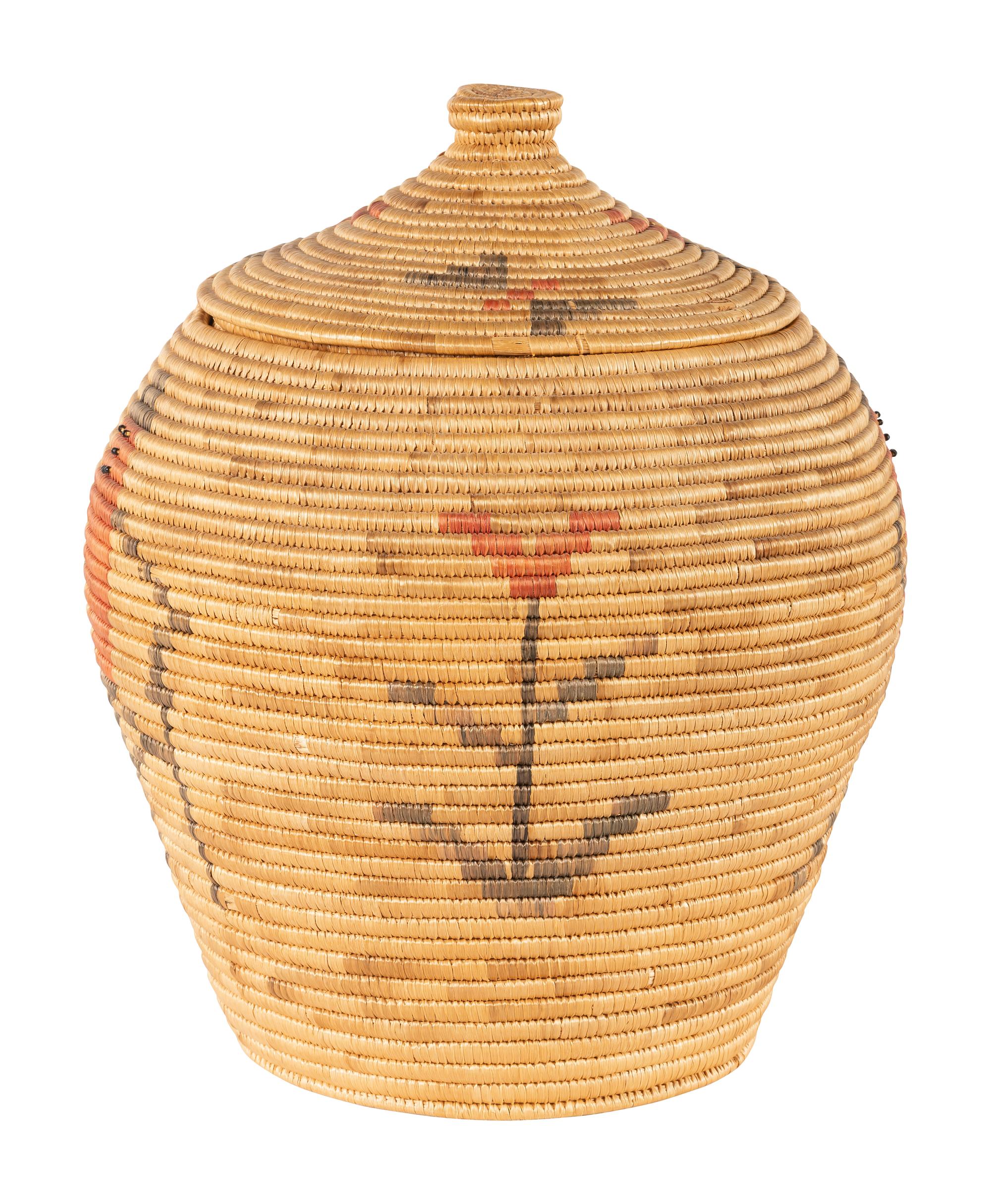 Alaskan Figural "Mr. Peanut" Lidded Basket