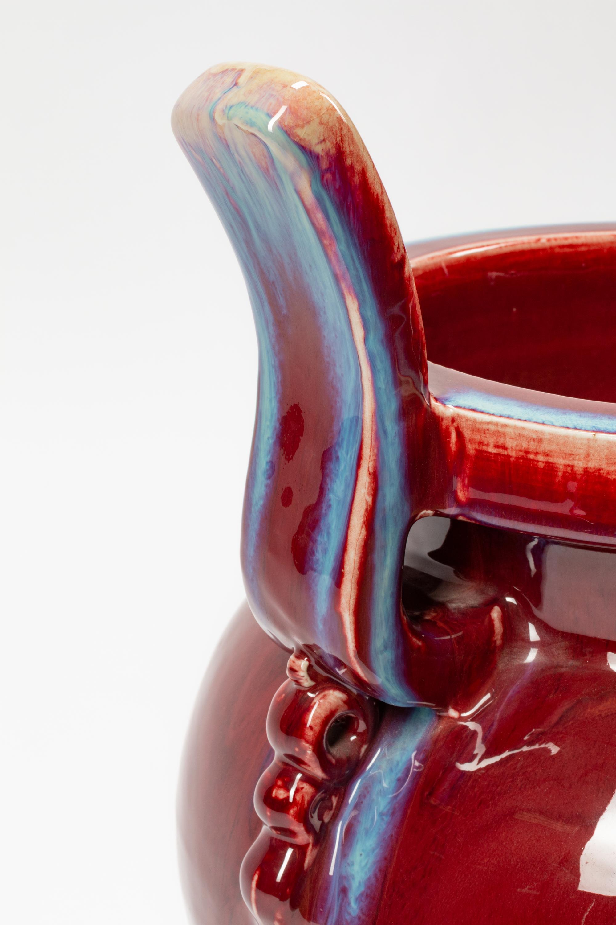 A Large Chinese Export Flambé Glazed Porcelain Censer