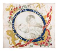 [ROYALTY]. A group of handkerchiefs, ceramics, and other ephemera from Queen VICTORIA, King GEORGE V, and King EDWARD VIII comprising: