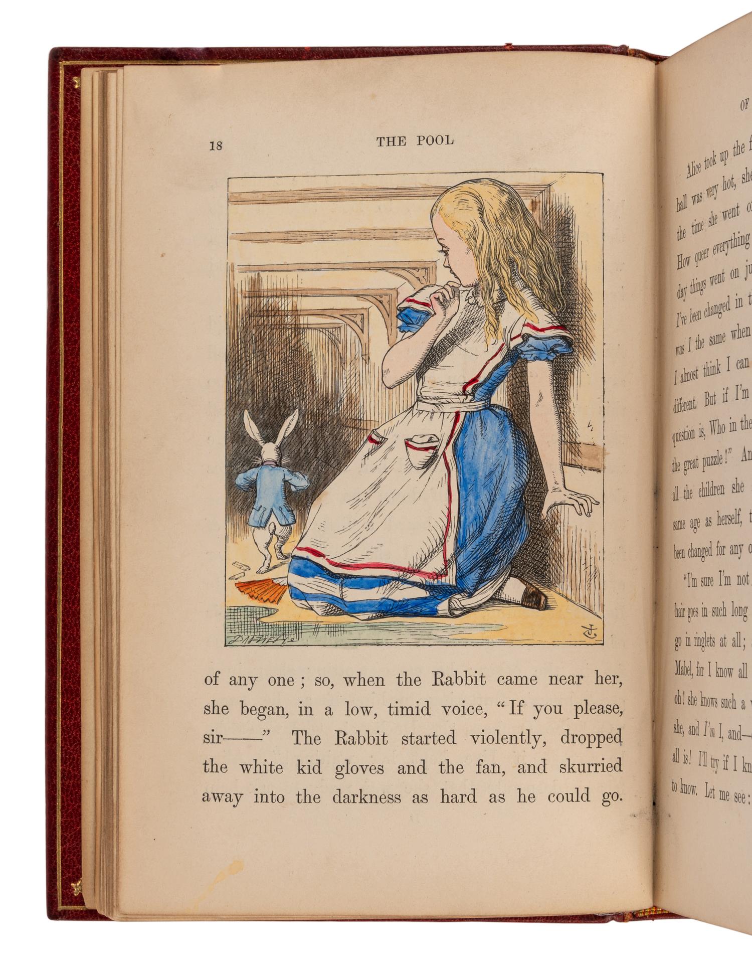 [BINDING]. DODGSON, Charles Lutwidge ("Lewis Carroll") (1832-1898). Alice's Adventures in Wonderland . London: Macmillan and Co., 1867.