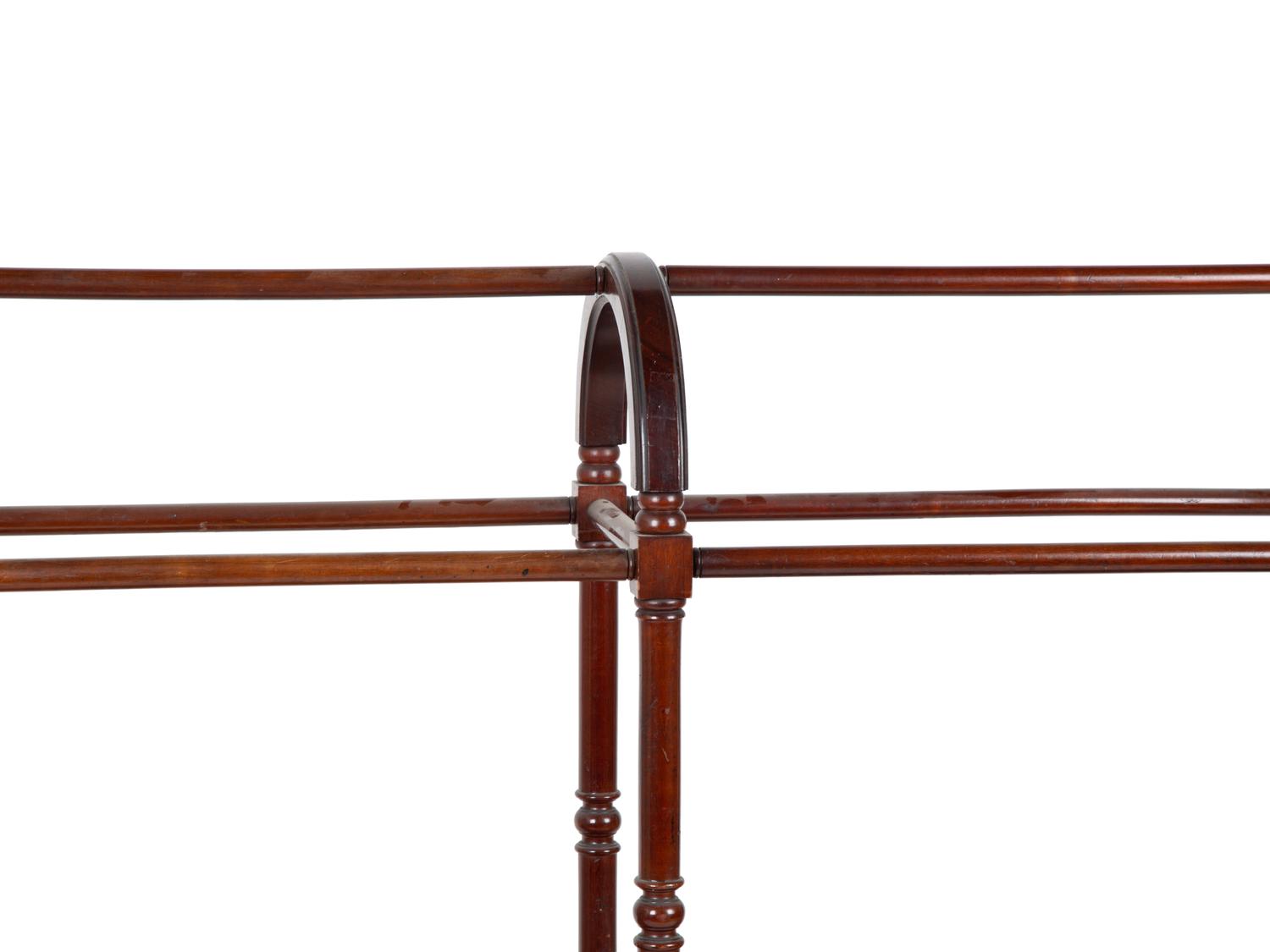 An English Brass and Mahogany Newspaper and Umbrella Stand — LATE 19TH CENTURY