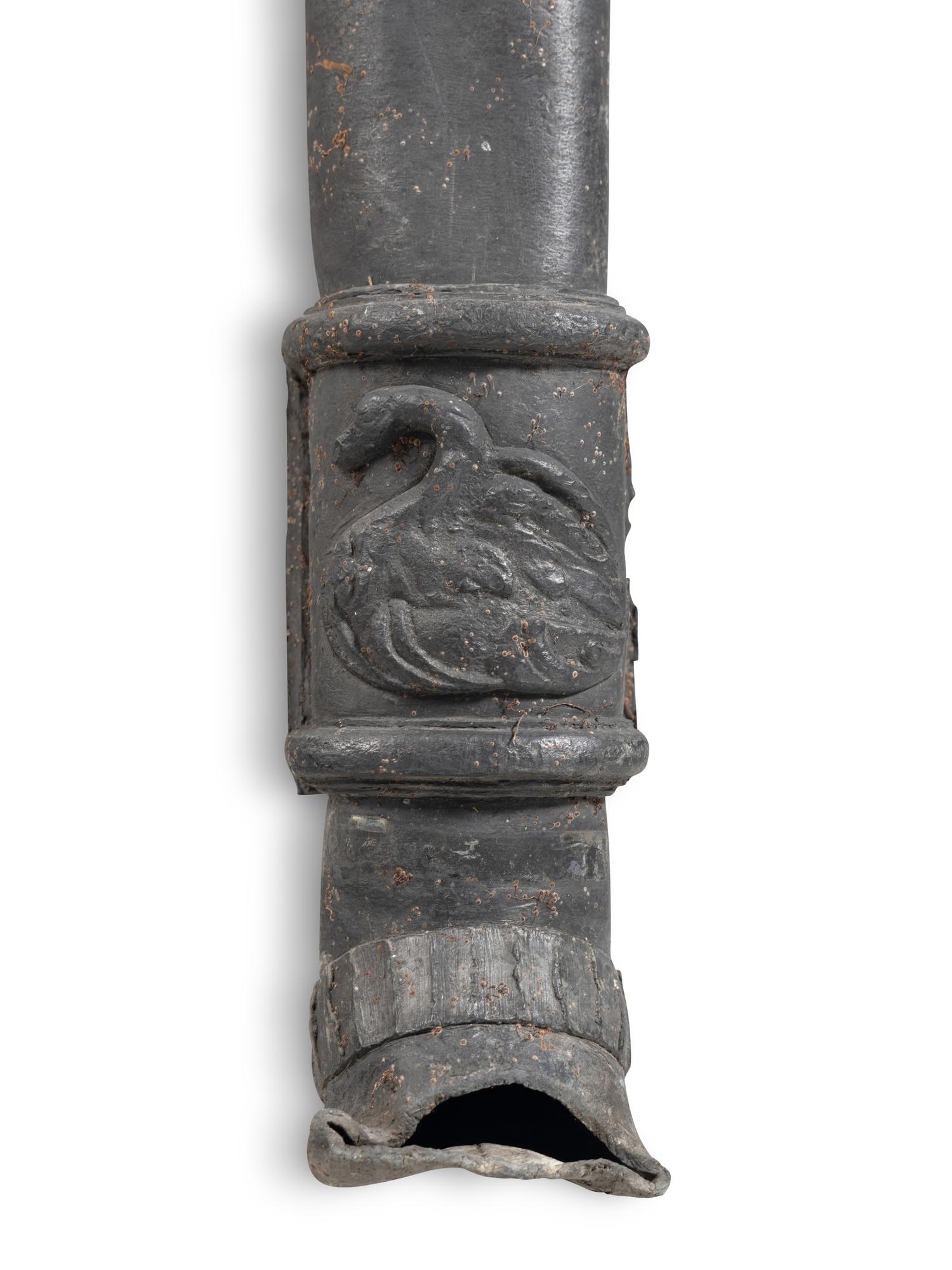 An English Lead Drain Hopper and Downpipe