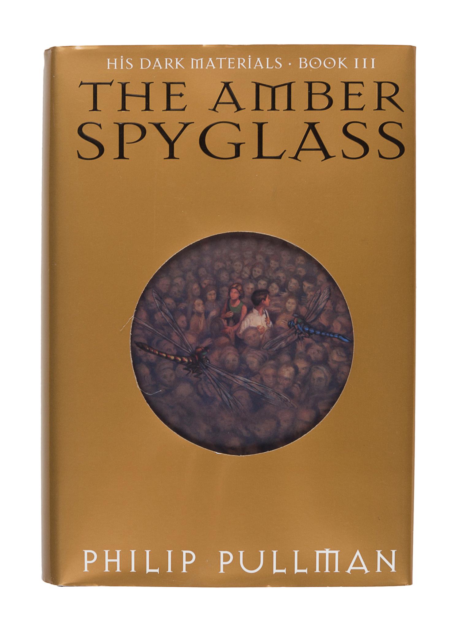 PULLMAN, Philip. [His Dark Materials trilogy:] The Golden Compass . — The Subtle Knife . — The Amber Spyglass . New York: Alfred A. Knopf, 1996-1997-2000.