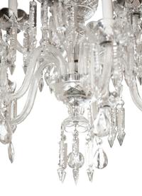 A Georgian Style Cut Glass Ten-Light Chandelier