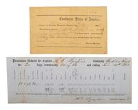 [CIVIL WAR]. Confederate letters and documents related to multiple southern states.