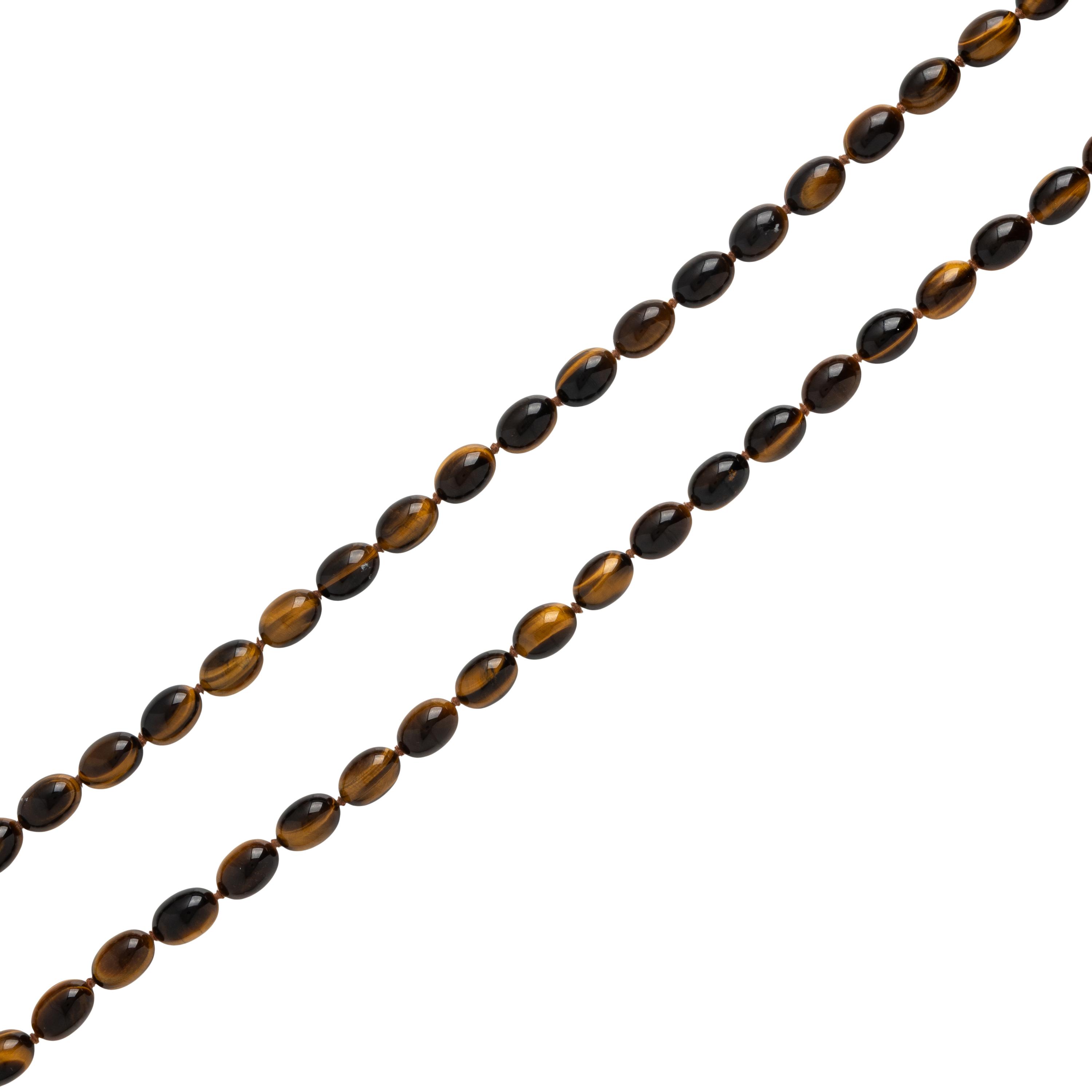 Tiffany & Co., Angela Cummings, Yellow Gold and Tiger's Eye Beaded Necklace