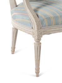 A Set of Four Louis XVI Grey-Painted Fauteuils