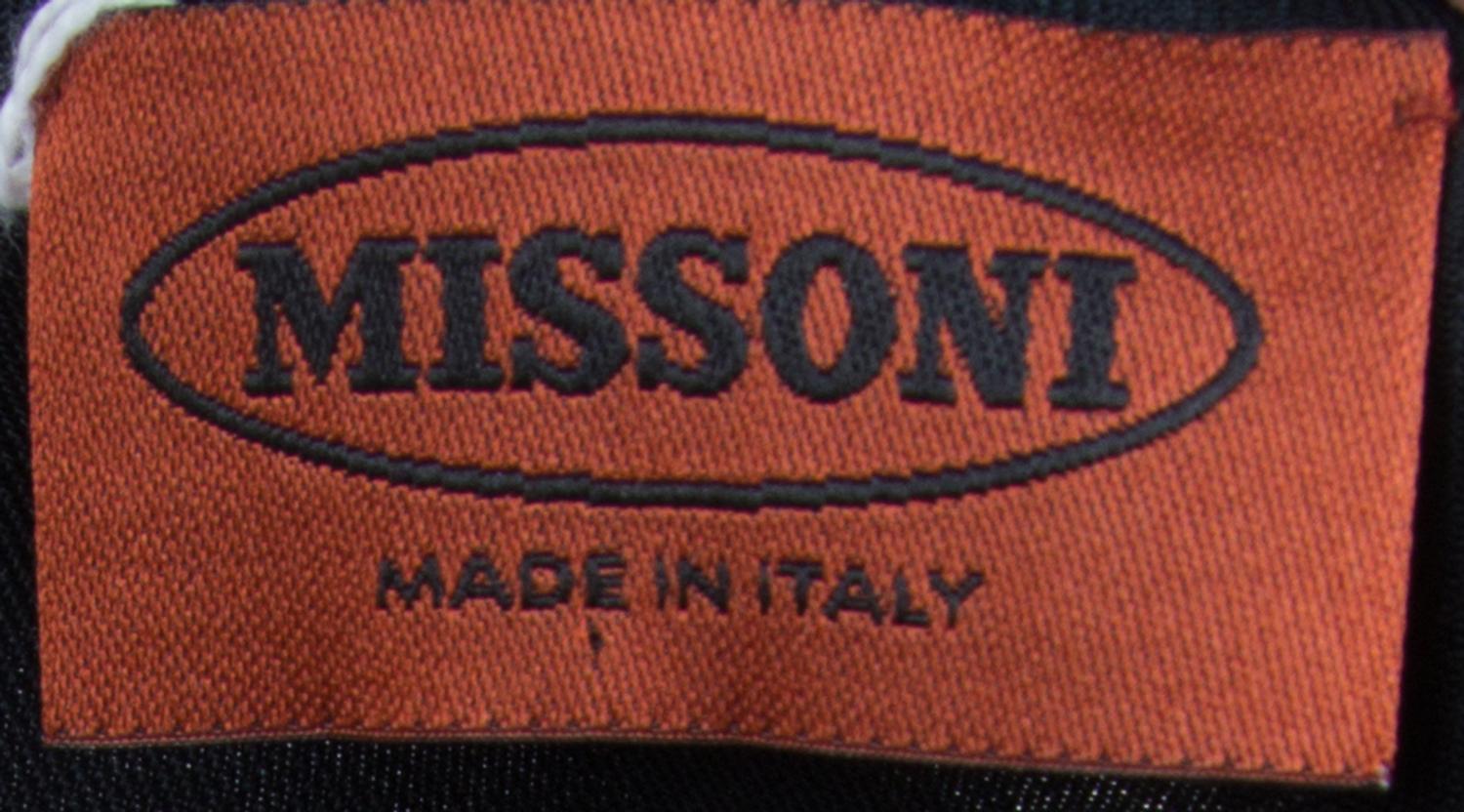 A Missoni Black Silk One Shoulder Cocktail Dress, Size 40.