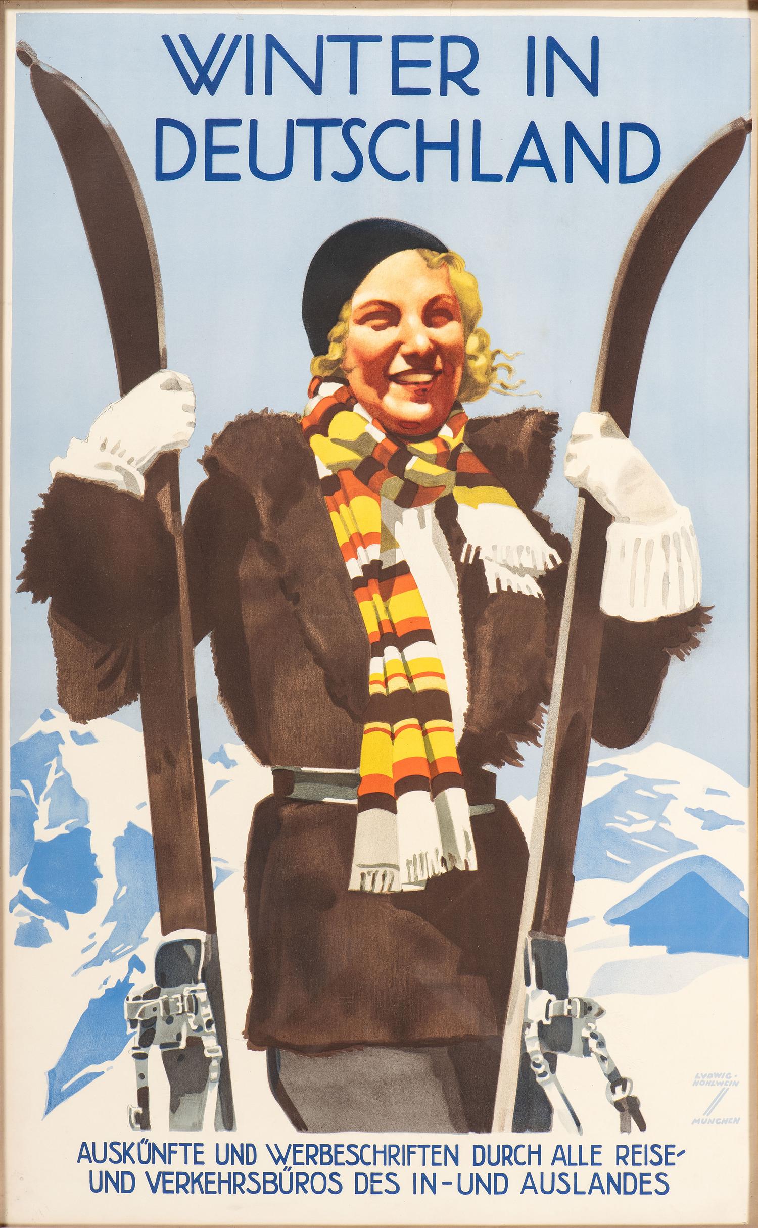 [TRAVEL]. HOHLWEIN, Ludwig, artist. Winter in Deutschland. Munich, ca early 1930s.